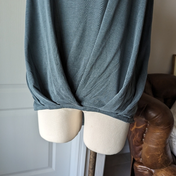 Dusty Teal Jersey Knit Top - Picture 2 of 6